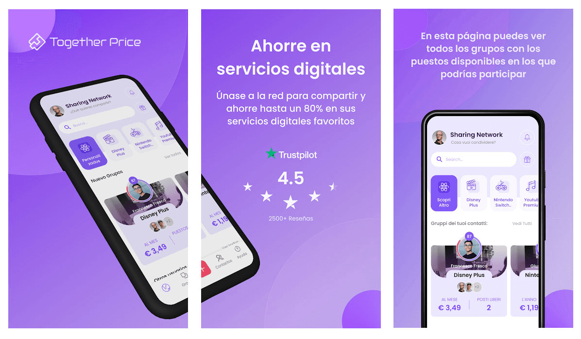 La plataforma de -Together Price- servicios digitales