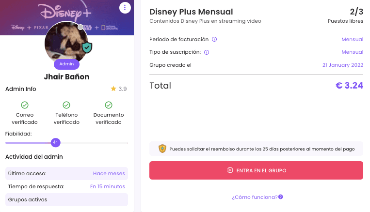 Compartir Disney Plus como Joiner 2022