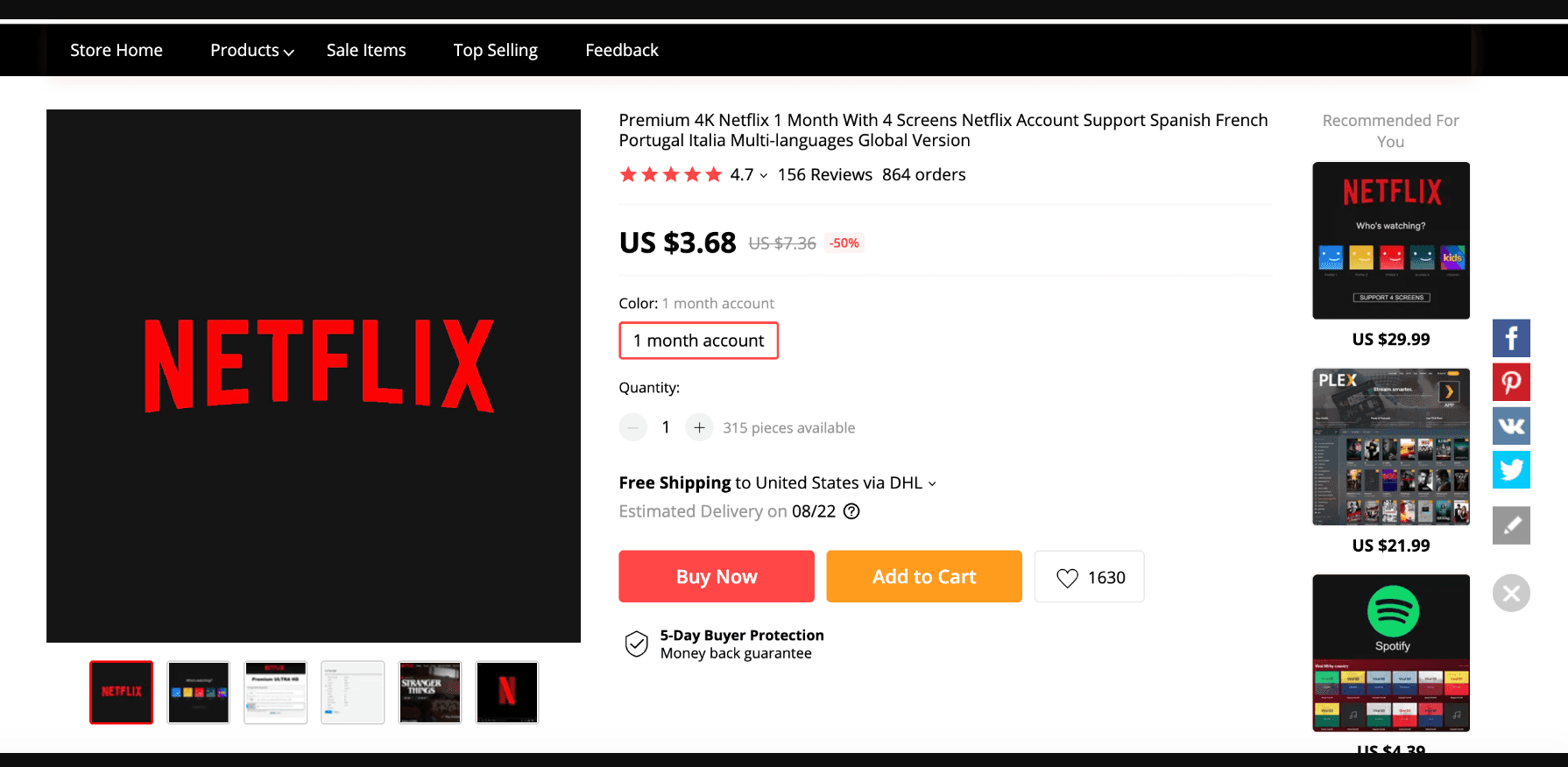 Descubre las tiendas de Aliexpress donde pagar Netflix de una forma fácil.