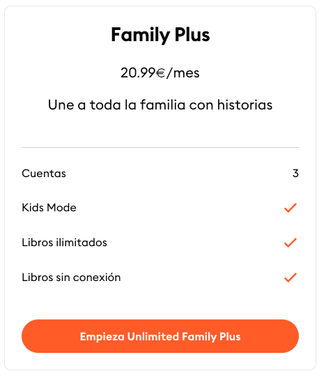 Uso del plan de Family Plus con el que compartir tu cuenta