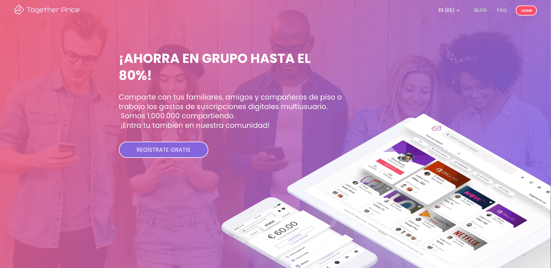 Comparte las plataformas de música con el plan de Together Price.