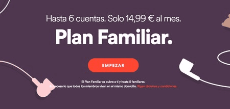 elegir el plan familiar de Spotify