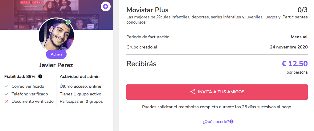 Movistar Plus precio admin