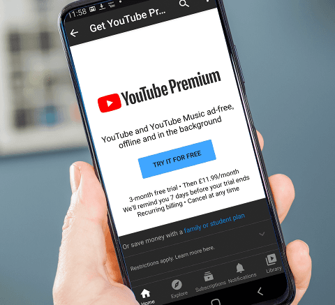 Youtube Premium desde tu móvil