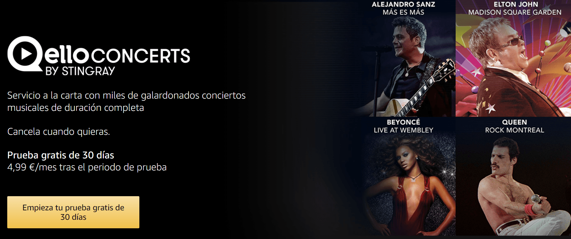 Disponibilidad de conciertos a la carta.