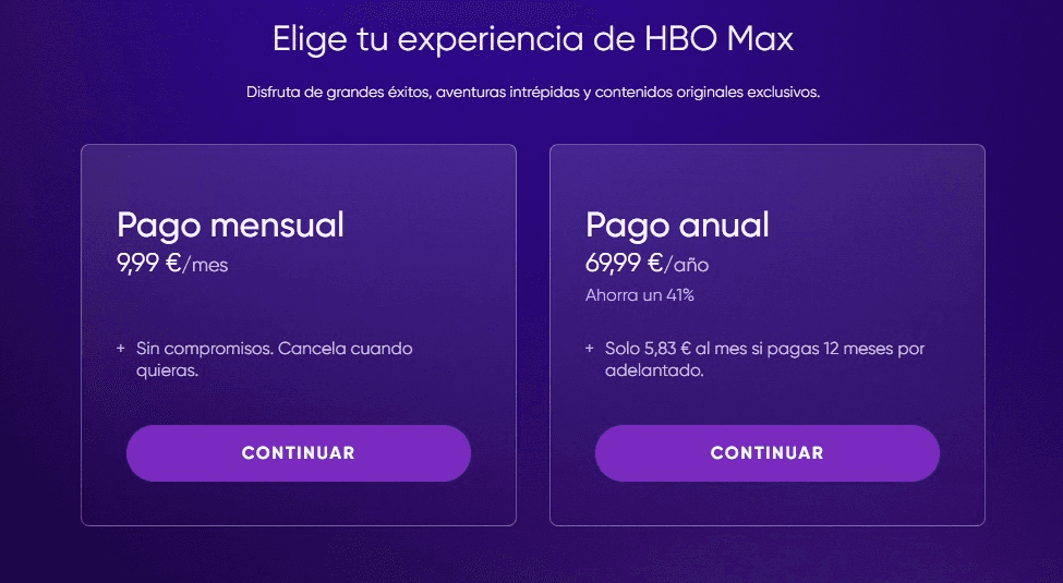 Planes y precios Hbo Max originals