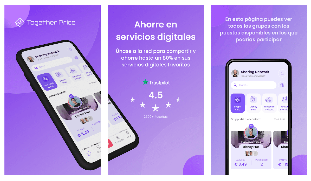 Aplicación móvil de Together Price