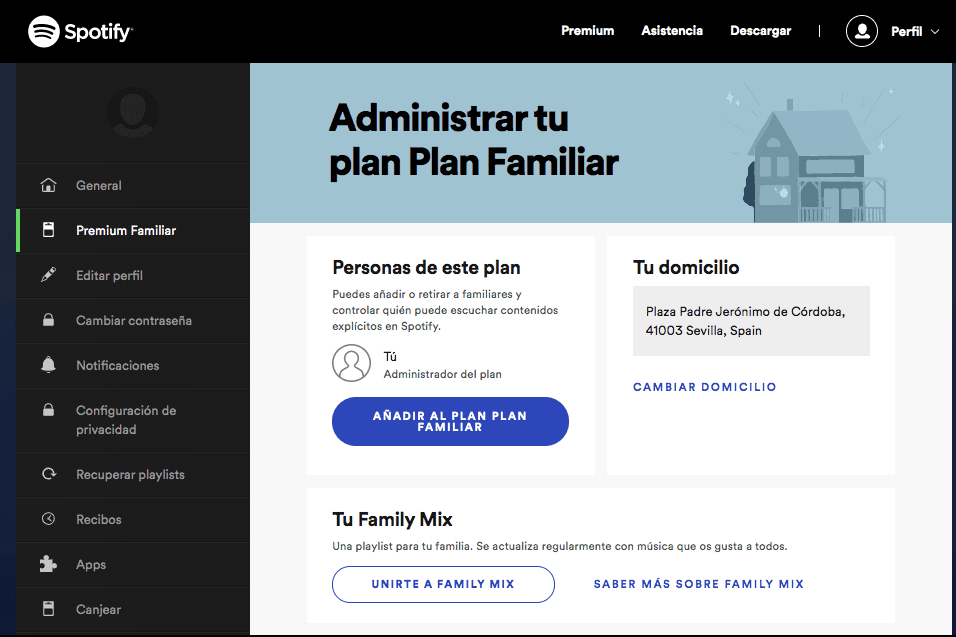 Cómo agregar miembros a la cuenta familiar de Spotify