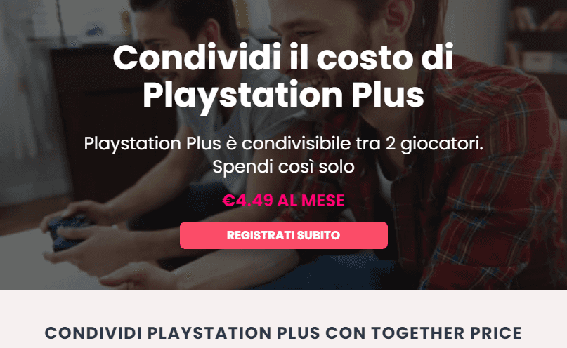 Condividi PlayStation Plus Con Together Price