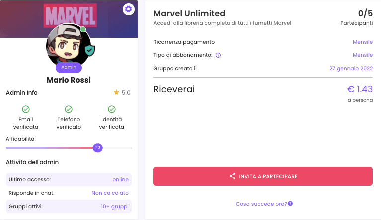 Condividere Marvel Unlimited