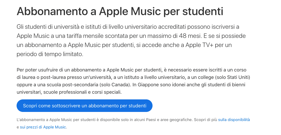 apple music studenti
