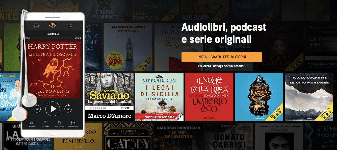 Audible come attivare la prova gratuita