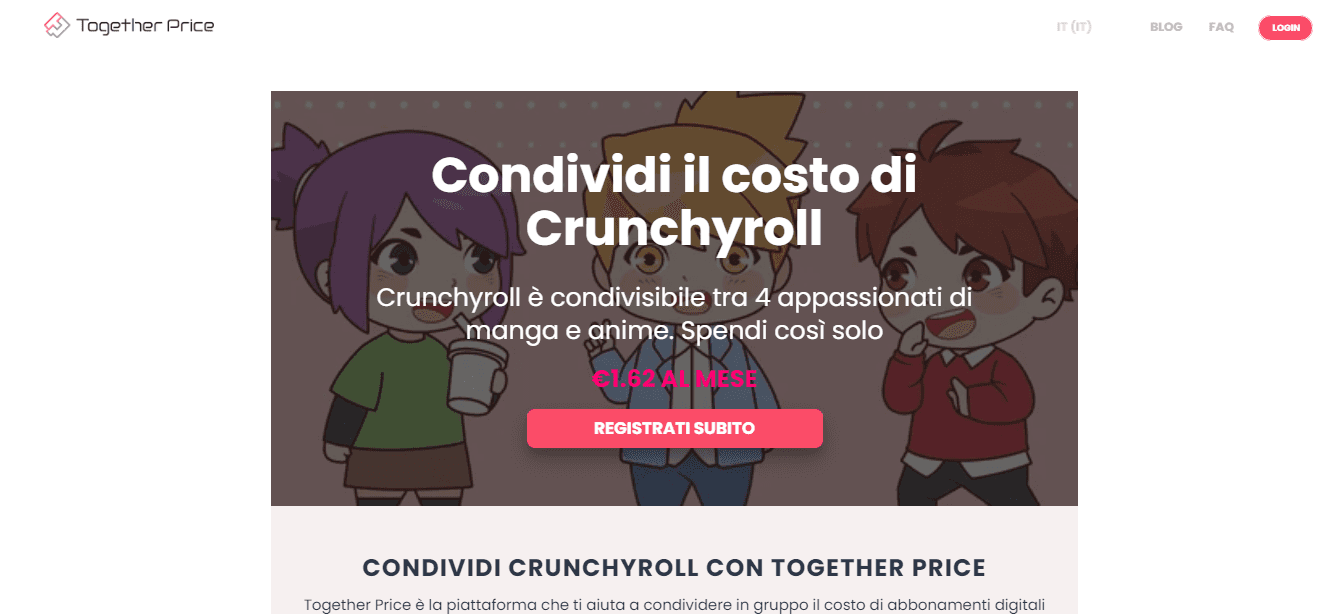 condividere Crunchyroll