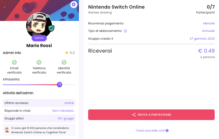 Come creare una condivisione Nintendo Switch Online