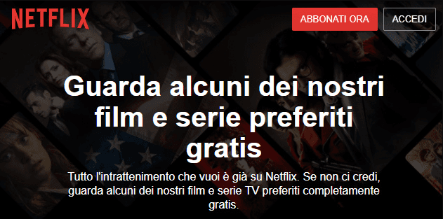 Guarda film gratis su Netflix