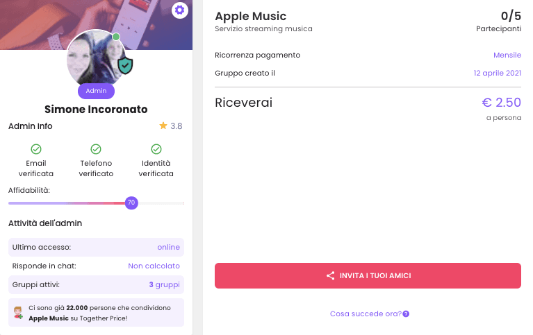 Come condividere il costo di Apple Music Family