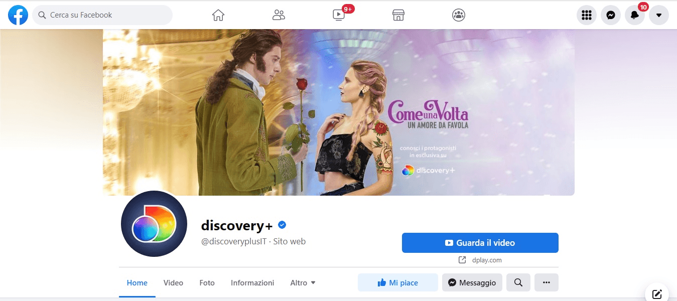 Discovery+ - Pagina Facebook