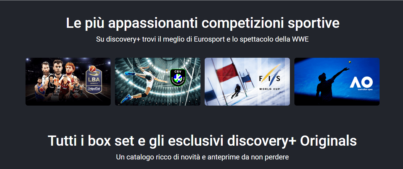 Discovery+ Intrattemimento e Sport