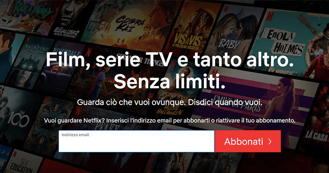 Netflix come attivare l'abbonamento