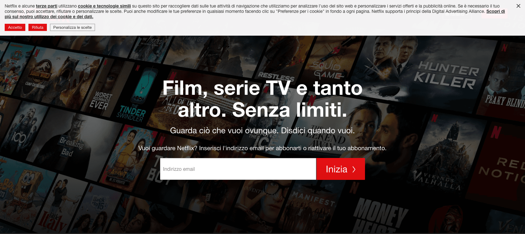 Creare un account Netflix dal vostro PC