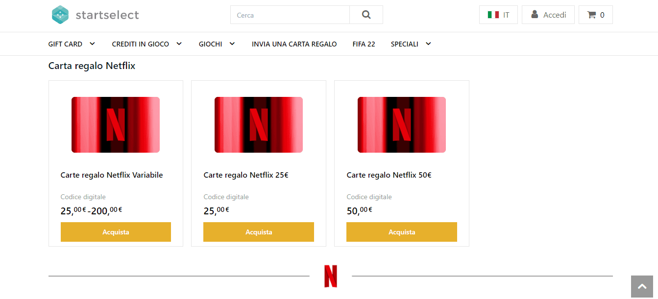 carte regalo netflix