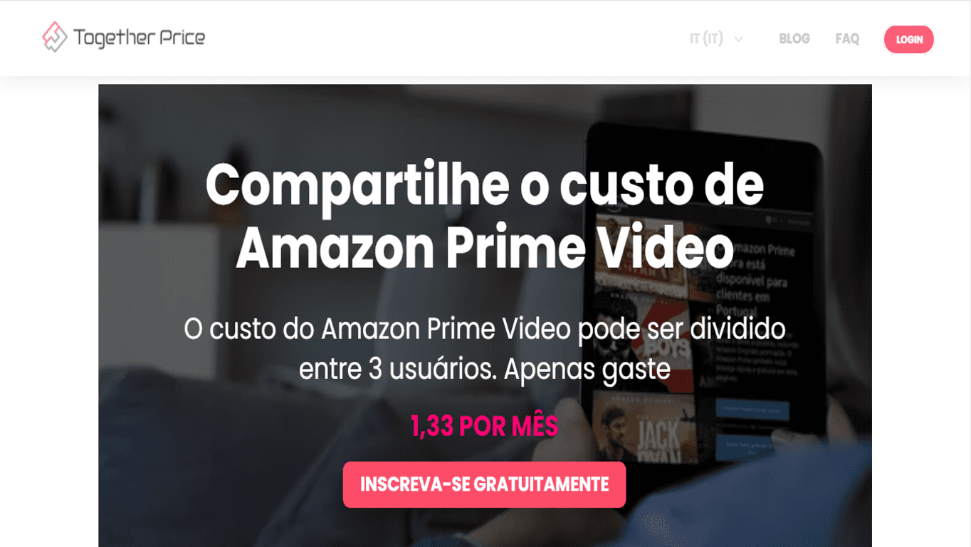 COMPARTILHE AMAZON PRIME VIDEO COM TOGETHER PRICE