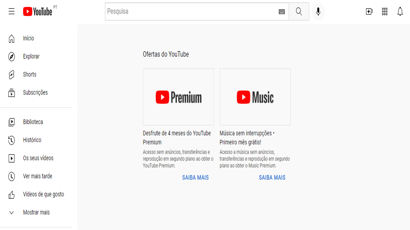 diferenças entre YouTube Premium e YouTube Music