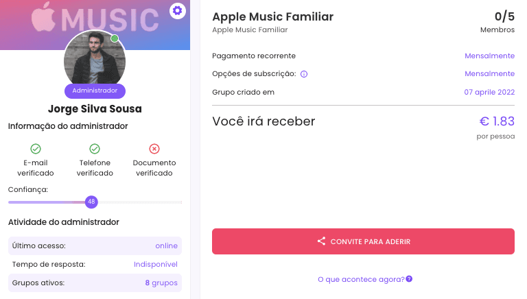 Como compartilhar Apple Music com o Together Price