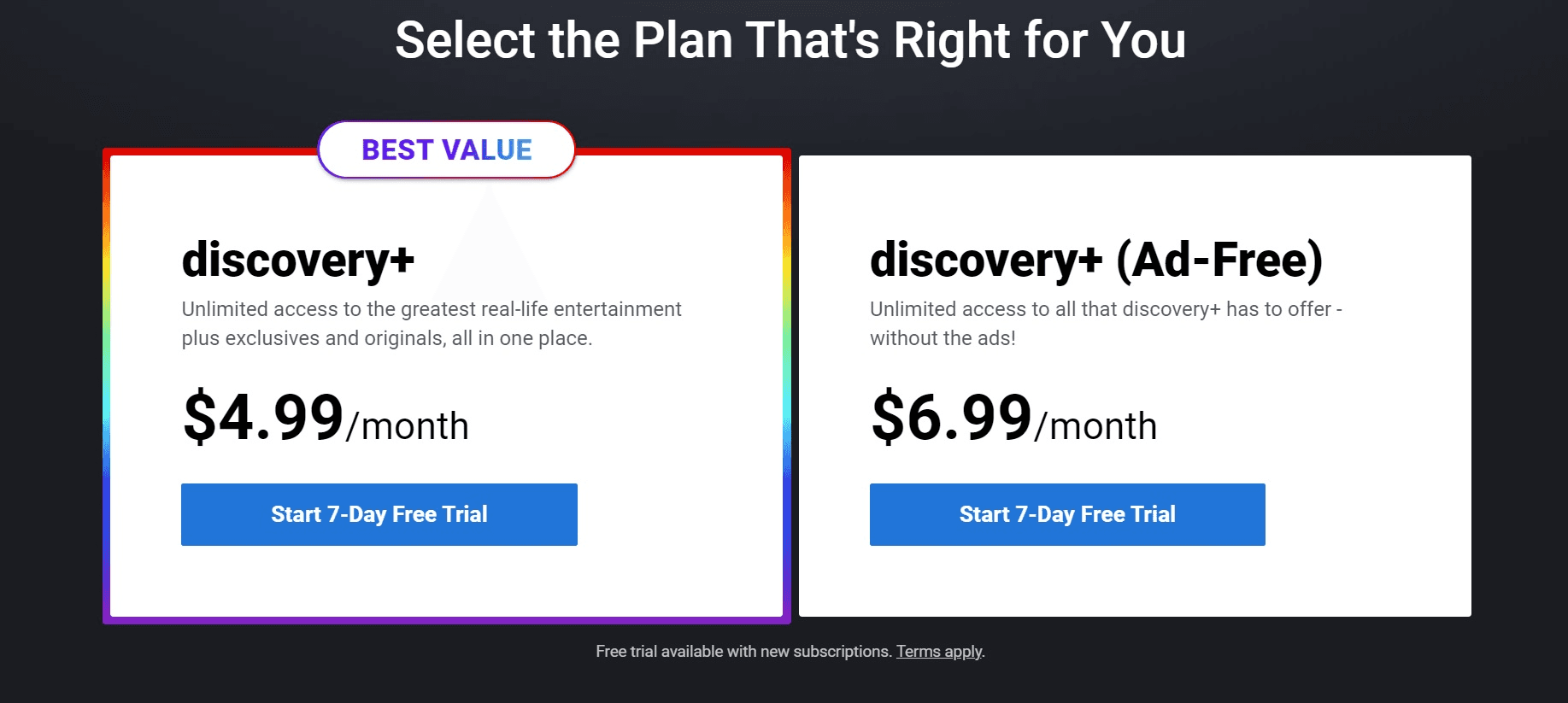 Discovery Plus price