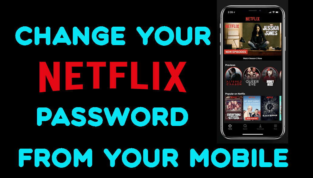 Reset a Netflix password in the mobile app or other connected devices