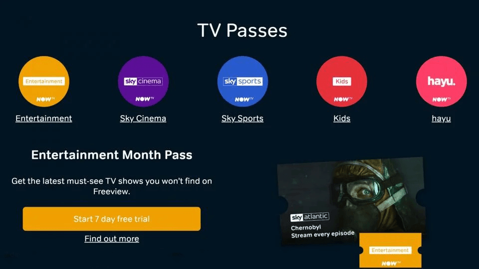 Now TV Passes