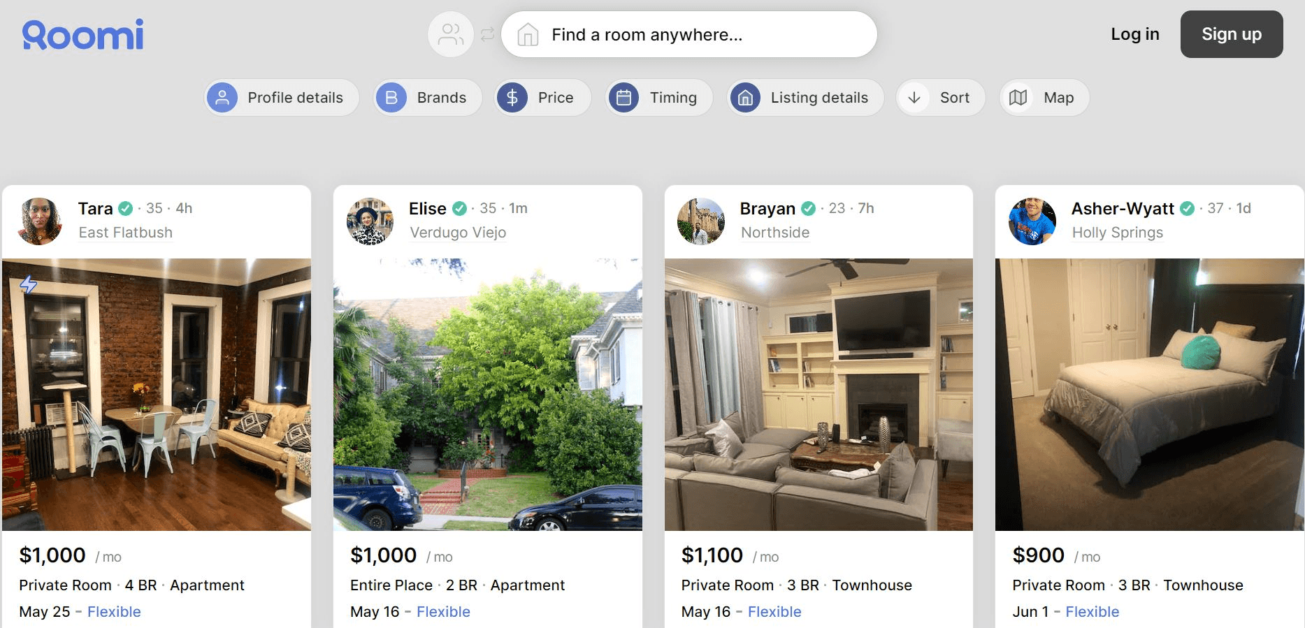 Find a roommate using Roomi