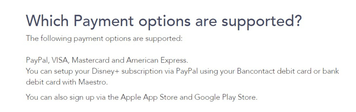 Disney Plus: update payment method with these options