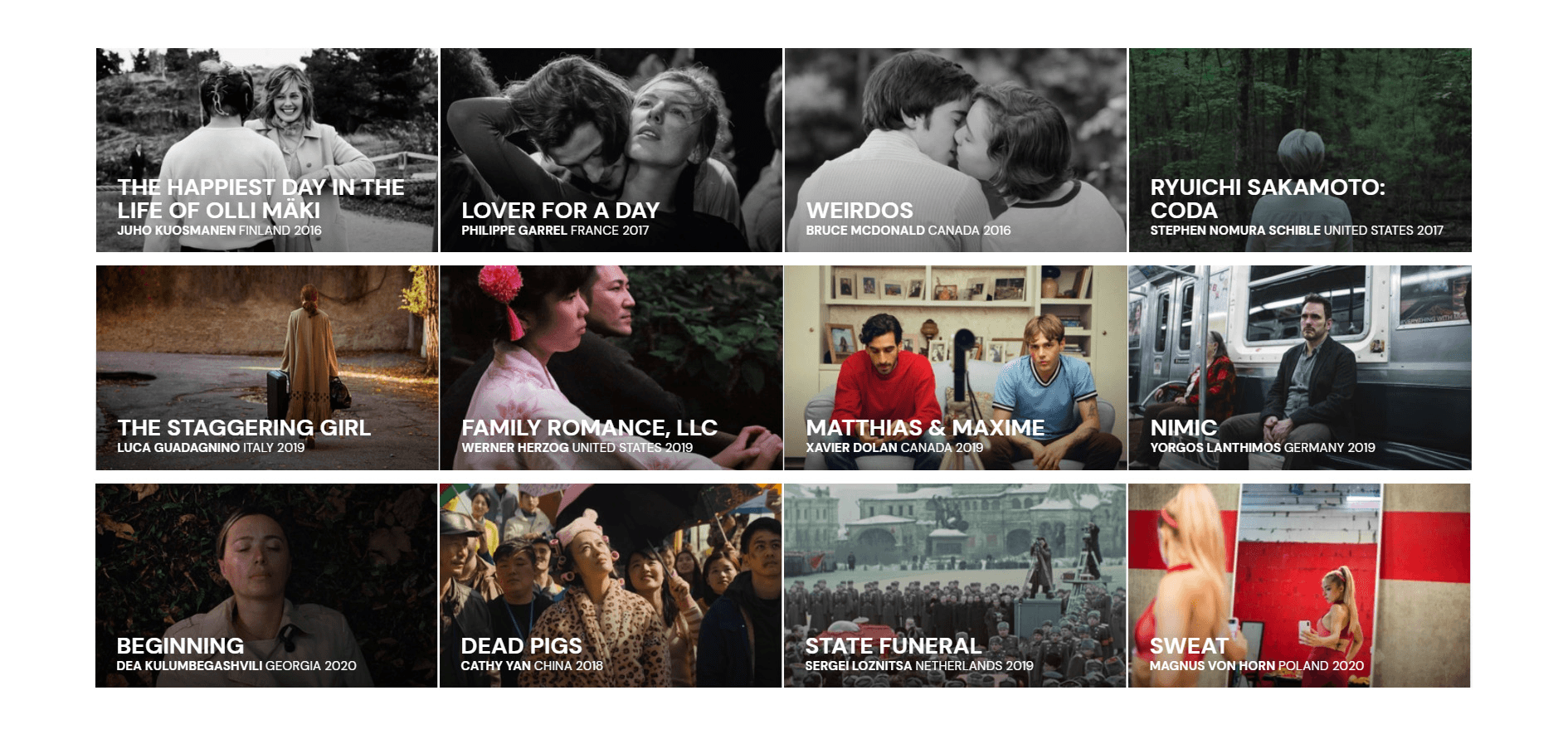 What to watch on MUBI at the moment.