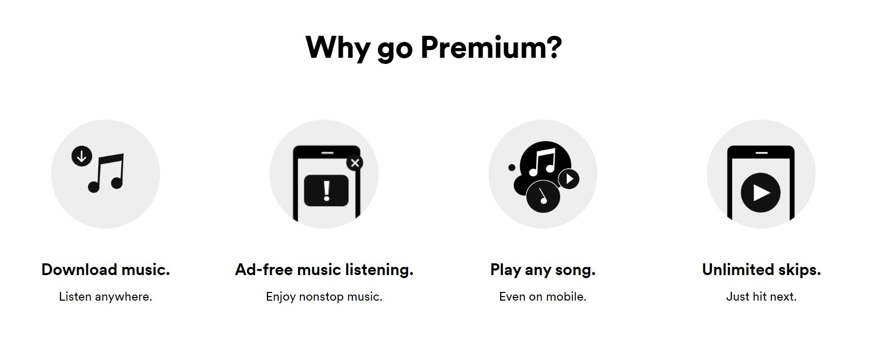 Choose a Spotify subscription among the Spotify Premium ones, directly from the Spotify website or the Spotify app. 