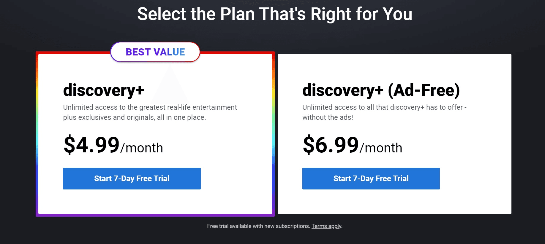 Discovery Plus Plans and Prices