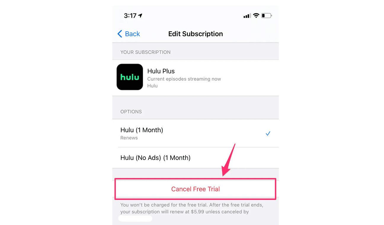 Cancelling Hulu during the free trial period. 
