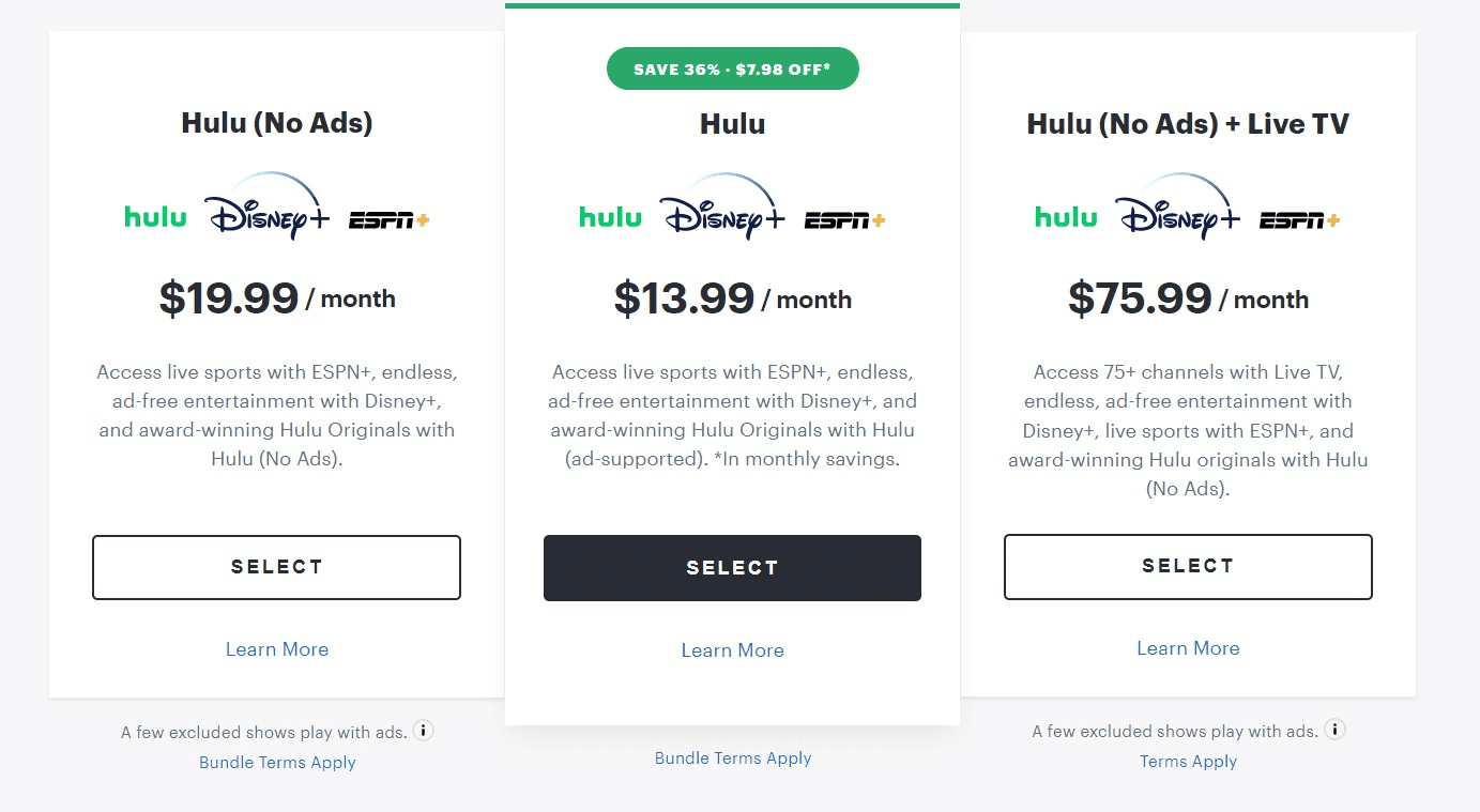 Hulu Bundle Plans and Prices