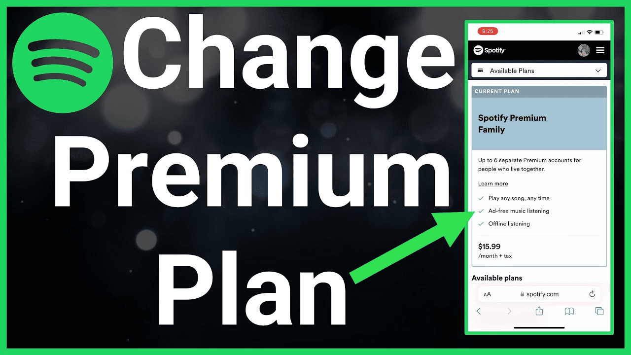 Whatever changes to your Spotify Premium account you would like to make, always make sure your Spotify payment method is up to date.