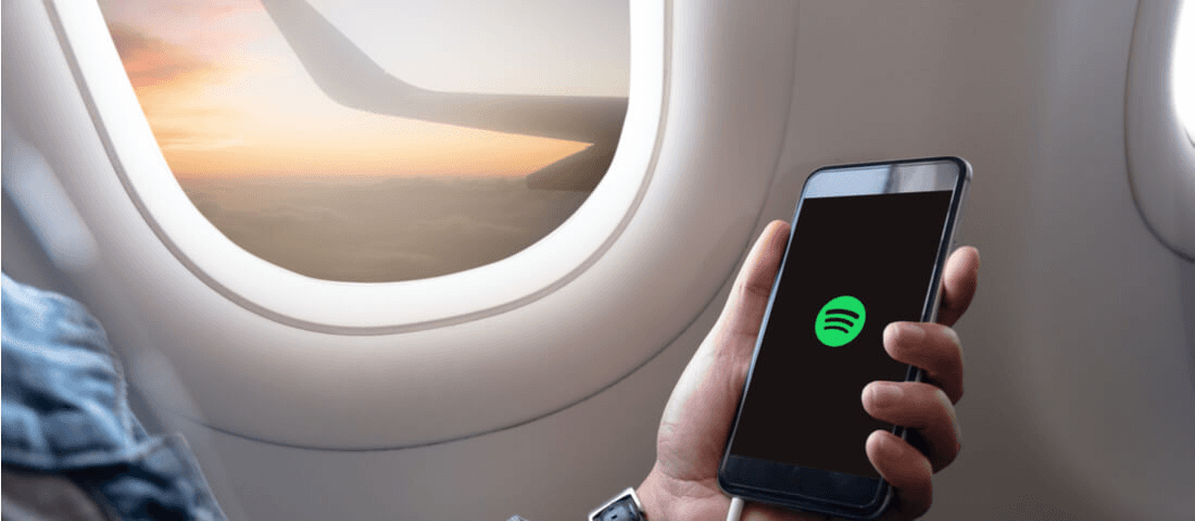 Listen to any Spotify song on planes with Wi-Fi or download to listen in airplane mode.