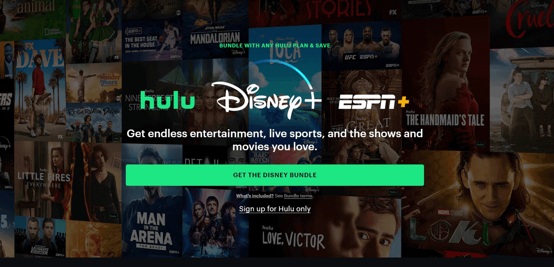 A Hulu account gets you access to all the Hulu library of content, plus with the Bundle, you get Disney Plus and ESPN Plus, too!