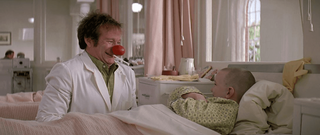 Robin Williams in Patch Adams on Netflix