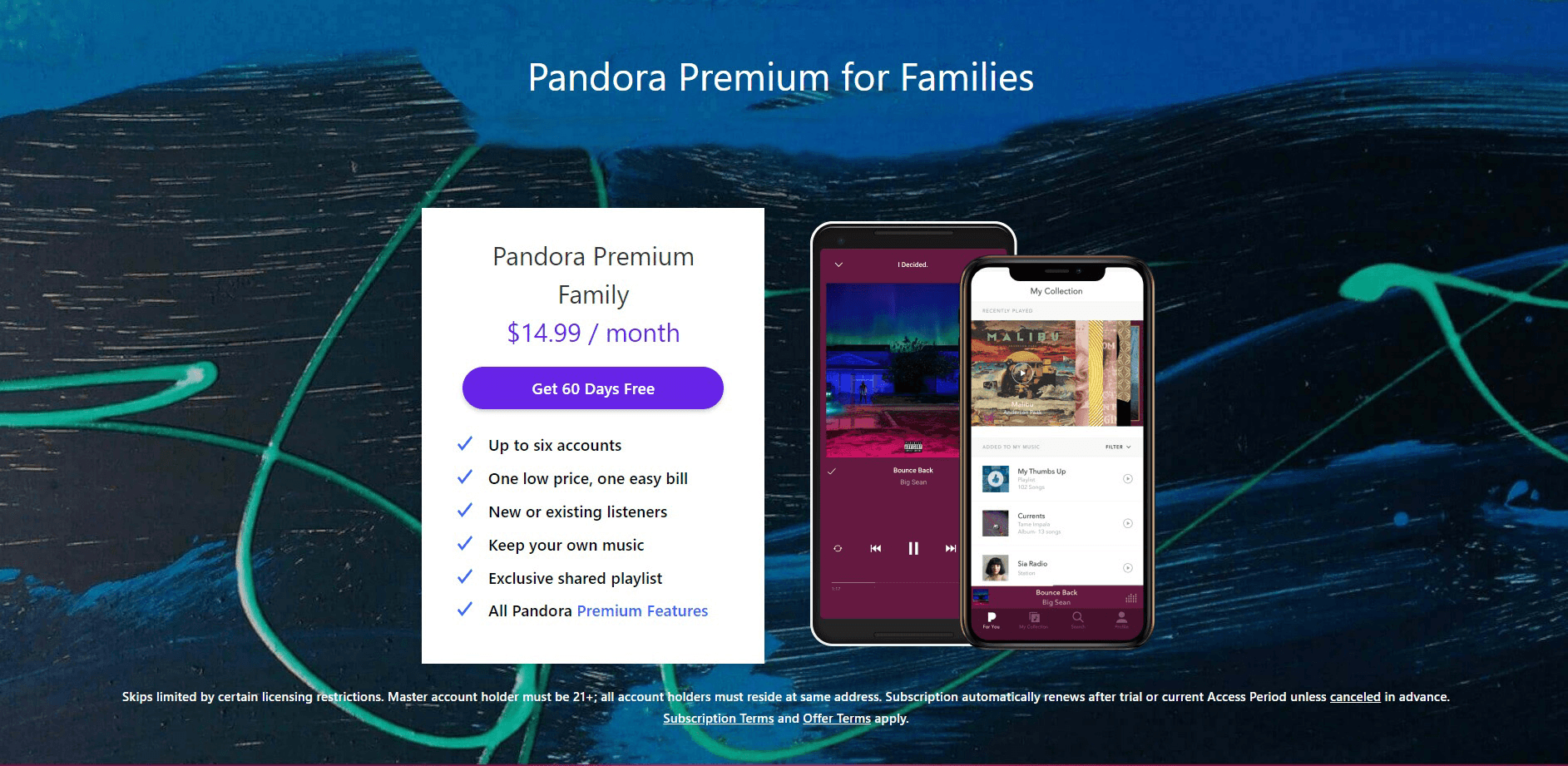 Pandora Premium Family Package