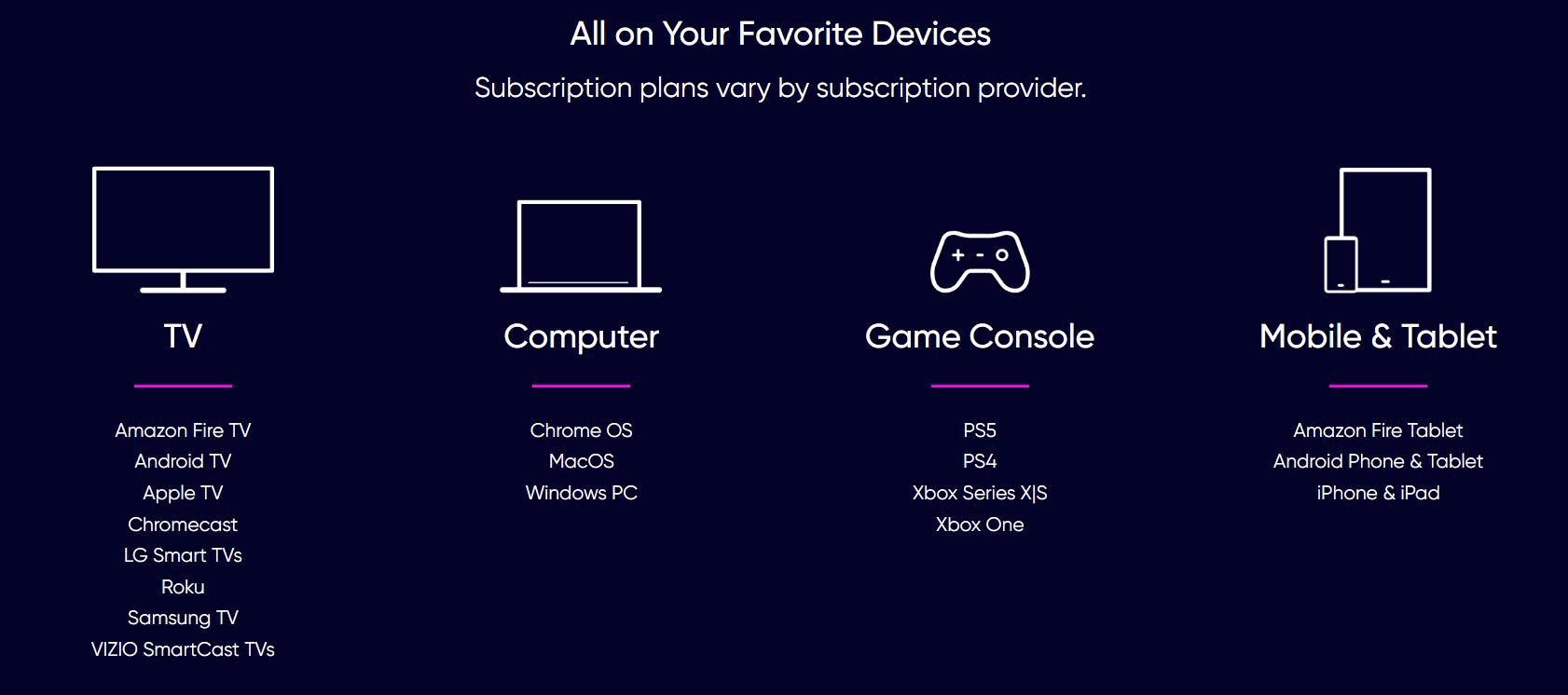 How many devices? All of these separate devices, there is no limit.