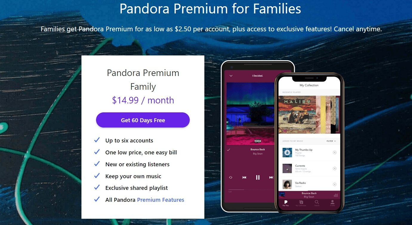 Pandora Premium Family Package