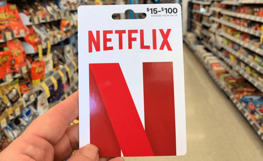 Netflix does gift cards