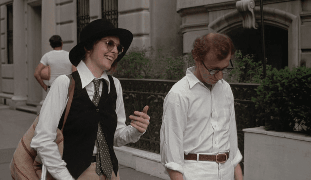 Here is D. Keaton alongside another favourite actor, W. Allen, in the classic movie Annie Hall.