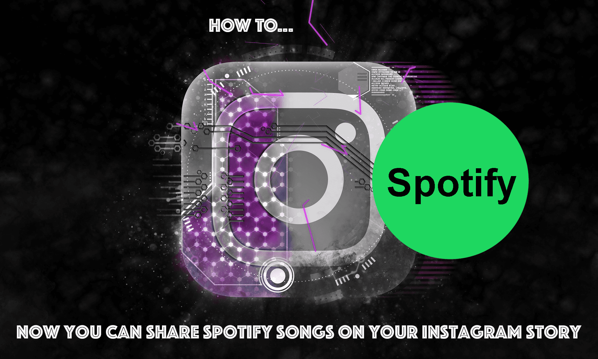 Add music or share music and songs stored on Spotify to Instagram. 
